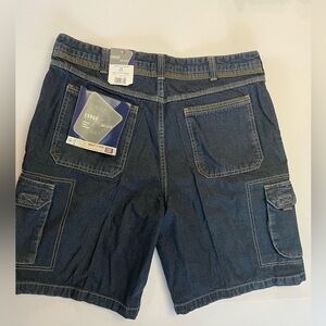 Vintage Y2K Deadstock Faded Cory Denim Cargo Shorts Jorts Size 40 Baggy